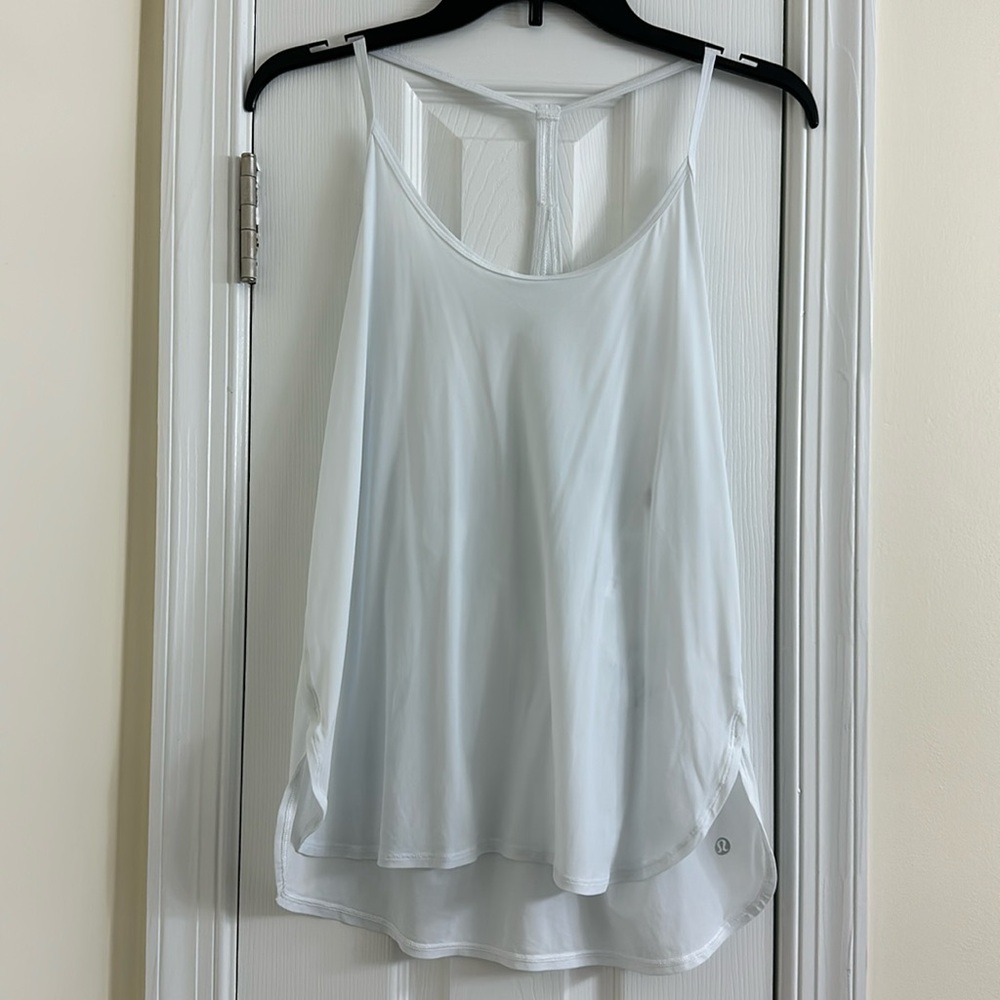 Lululemon White Tank Top thin strapped racer back